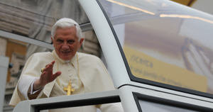 Pope Arrives in Pope Mobile